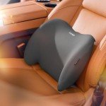 CICIDO+ Car Seat Back Support Lumbar Support Pillow for Car Seat Driver Memory Foam Lower Back Pain Relief Support Deep Surrounding Full Back Support Posture Improve Back Cushion Black