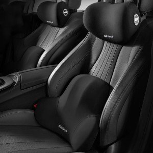 Car Neck Cushion Memory Foam Protective Lumbar Back Support Breathable Universal Car Headrest Pillow Car Supplies