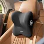 Car Memory Foam Headrest Set Car Neck Pillow Car Lumbar Waist Cushion Waist Support Car Seat Pillow Accessories Tools