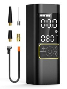 Tire Inflator Portable Air Compressor, Upgraded 2.0 Dual-Cylinder, 150PSI & 1-Min Fast Inflation, Auto Shutoff, LED Dual Displays, Cordless Pump for Cars, Trucks, Motorcycles, Bicycles, and More