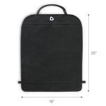 Munchkin® Back Seat Cover for Kids, Deluxe Kick Mats™ Car Seat Protector, Black, 2 Pack