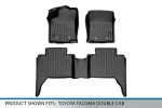 MAXLINER Custom Fit Floor Mats 2 Row Liner Set Black Compatible with 2018-2022 Toyota Tacoma Double Cab