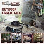 Rope Ratchet 3/8" Tie Down, Block & Tackle Pulley System with Hooks, Adjustable Hanger for Kayaks, Canopies, Tents, 8' Braided Polypropylene Rope, 250 lb Capacity, Ideal for Roof Rack, Canoe Tie Downs