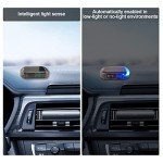 Shudyear Car Solar Power Simulated Dummy Alarm， Anti-Theft LED Flashing Security Light Fake lamp， with USB Charger Port， car Security Accessories Universal for Most Cars(Blue)