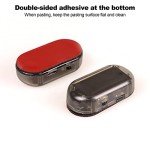 Shudyear Car Solar Power Simulated Dummy Alarm， Anti-Theft LED Flashing Security Light Fake lamp， with USB Charger Port， car Security Accessories Universal for Most Cars(Blue)