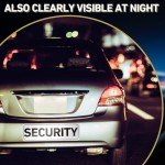 Skyygemm 4 Pcs Security Car Magnetic Signs Reflective Security Heavy Duty Signs for Vehicles Magnetic Truck Waterproof Officers Decals for Patrol(White with Black Border)