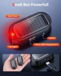 Car Solar Power Simulated Dummy Alarm, Car Security Anti-Theft LED Flashing Fake Lamp with Light Sensor, Vehicle Alarm Light for SUV, RV, Truck