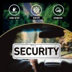 Skyygemm 4 Pcs Security Car Magnetic Signs Reflective Security Heavy Duty Signs for Vehicles Magnetic Truck Waterproof Officers Decals for Patrol(White with Black Border)