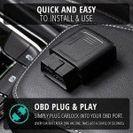CARLOCK Anti Theft Car Device - Real Time 4G Car Tracker & Car Alarm System. Comes with Device & Phone App. Tracks Your Car in Real Time & Notifies You Immediately of Suspicious Behavior.OBD Plug&Play