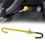 KAYCENTOP Car Steering Wheel to Brake Pedal Lock Auto Security Product Anti-Theft Lock Device Bright Yellow Universal