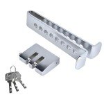 DXNQ General Car Anti-Theft Brake Clutch Lock, Portable 8 Holes Brake Pedal Lock with 3 Keys, Stainless Steel Auto Clutch Vehicle Security Protection Safety Lock, Car Accessories