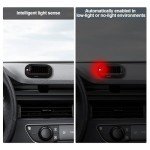 Shudyear Car Solar Power Simulated Dummy Alarm，Anti-Theft LED Flashing Security Light Fake lamp with USB Charger Port，Car Accessories for Most Cars,2PCS (red)