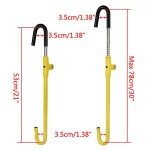 KAYCENTOP Car Steering Wheel to Brake Pedal Lock Auto Security Product Anti-Theft Lock Device Bright Yellow Universal