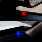 Shudyear Car Solar Power Simulated Dummy Alarm，Anti-Theft LED Flashing Security Light Fake lamp with USB Charger Port，Car Accessories for Most Cars,2PCS (red)