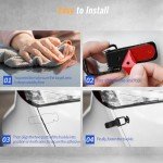 RGOAANC 4PCS Car Bumper Clip Hasp, Bumper Holder Clips, Durable Auto Bumper Security Hook Lock Clips, Car Accessories Front Rear Bumper Fastener Kit Universal for Car (Black+Carbon Fiber, Large)