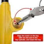 KAYCENTOP Car Steering Wheel to Brake Pedal Lock Auto Security Product Anti-Theft Lock Device Bright Yellow Universal