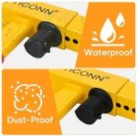 TICONN Universal Wheel Lock, Heavy Duty Tire Lock, Automobile Security Anti Theft Clamp Lock for Car Trailer SUV Motorcycle with 3 Keys (Yellow)
