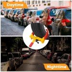 TICONN Universal Wheel Lock, Heavy Duty Tire Lock, Automobile Security Anti Theft Clamp Lock for Car Trailer SUV Motorcycle with 3 Keys (Yellow)