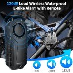 WSDCAM 113dB Loud Anti Theft Vibration Sensor Alarm Systems for Electric Bike Motorcycle Golf Car Trailer Mailbox Garage Door Waterproof Home Security Bike Accessories Bike Alarm with Remote