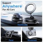 Car Phone Holder for Magsafe [78+LBS Strongest Suction & 2400gf Strongest Magnetic] 360° Adjustable Car Phone Mount, Phone Holders for Your Car for iPhone 16 Pro Max 15 14 13 12 Plus (Carbon Fiber)