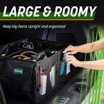 DRIVE - Car Trunk Organizer - Collapsible, Multi-Compartment Automotive SUV Car Organizer for Storage w/Adjustable Straps - Truck & Car Accessories for Women and Men - Black