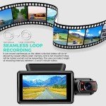 Dual Dash Camera for Cars, Dash Cam Front and Inside, 1440P Dashcam Front + 720P Inside Car Camera, 3'' Car Monitor with 32G SD Card, Night Vision G-Sensor Loop Recording Essential Car Accessories