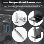 Anti-Theft Steel Neutral Cover Plate, Tamper-Proof Screws Comes with T-20 Tool for Dodge 2015-2023 Challenger SRT Hellcat Redeye,SRT Hellcat, Scatpack 392, Daytona, Hemi