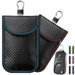 Faraday Bag Key Protector, 2 Pack Signal Blocking RFID Key Fob Protector Pouch, Anti-Theft Car Security Cage