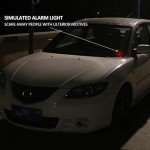 hautllaif Anti-Theft LED Flashing Security Light Fake lamp，Car Solar Power Simulated Dummy Alarm，with USB Charger Port，car Security Accessories Universal for Most Cars (Red)