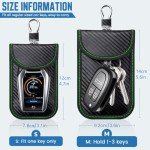 Faraday Bag Key Protector, 2 Pack Signal Blocking RFID Key Fob Protector Pouch, Anti-Theft Car Security Cage