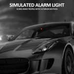 hautllaif Anti-Theft LED Flashing Security Light Fake lamp，Car Solar Power Simulated Dummy Alarm，with USB Charger Port，car Security Accessories Universal for Most Cars (Red)