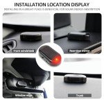 hautllaif Anti-Theft LED Flashing Security Light Fake lamp，Car Solar Power Simulated Dummy Alarm，with USB Charger Port，car Security Accessories Universal for Most Cars (Red)