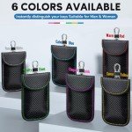 Faraday Bag Key Protector, 2 Pack Signal Blocking RFID Key Fob Protector Pouch, Anti-Theft Car Security Cage