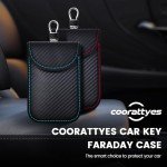 Faraday Bag Key Protector, 2 Pack Signal Blocking RFID Key Fob Protector Pouch, Anti-Theft Car Security Cage