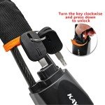 KAYCENTOP Car Steering Wheel Lock, Seat Belt Lock, Anti-Theft Device, Max 17 Inch Length, Small and Light-Weight, Multi-Functional, Fit Most Vehicle, SUV, Golf Cart Security (Black)