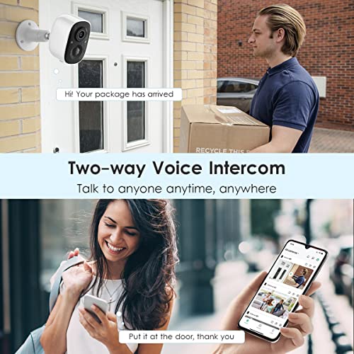 GMK Wireless Outdoor Security Cameras - 1080P AI