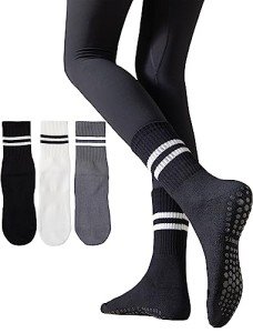 Irisbear Women's Non-Slip Pilates Grippy Socks - 3 Pack
