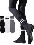 Irisbear Women's Non-Slip Pilates Grippy Socks - 3 Pack