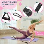Portable Pilates Bar Kit with Resistance Bands - Pink
