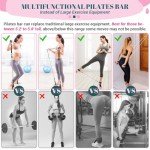 Portable Pilates Bar Kit with Resistance Bands - Pink