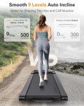 UREVO Under Desk Walking Pad Treadmill with Incline