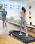UREVO Under Desk Walking Pad Treadmill with Incline