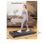 UREVO Under Desk Walking Pad Treadmill with Incline