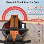 Wooden Water Rowing Machine with Bluetooth Monitor