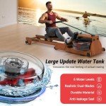 Wooden Water Rowing Machine with Bluetooth Monitor