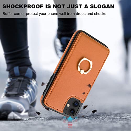 iPhone 11 Wallet Case with Finger Ring Stand