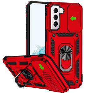 Samsung Galaxy S22+ Hybrid Case with Kickstand - Red