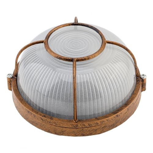 7-Inch Antique Copper Sauna Light Fixture
