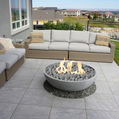 Skyflame Round Black Lava Rock Pebbles - 10 lbs