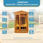 Xmatch 2-Person Far Infrared Outdoor Sauna
